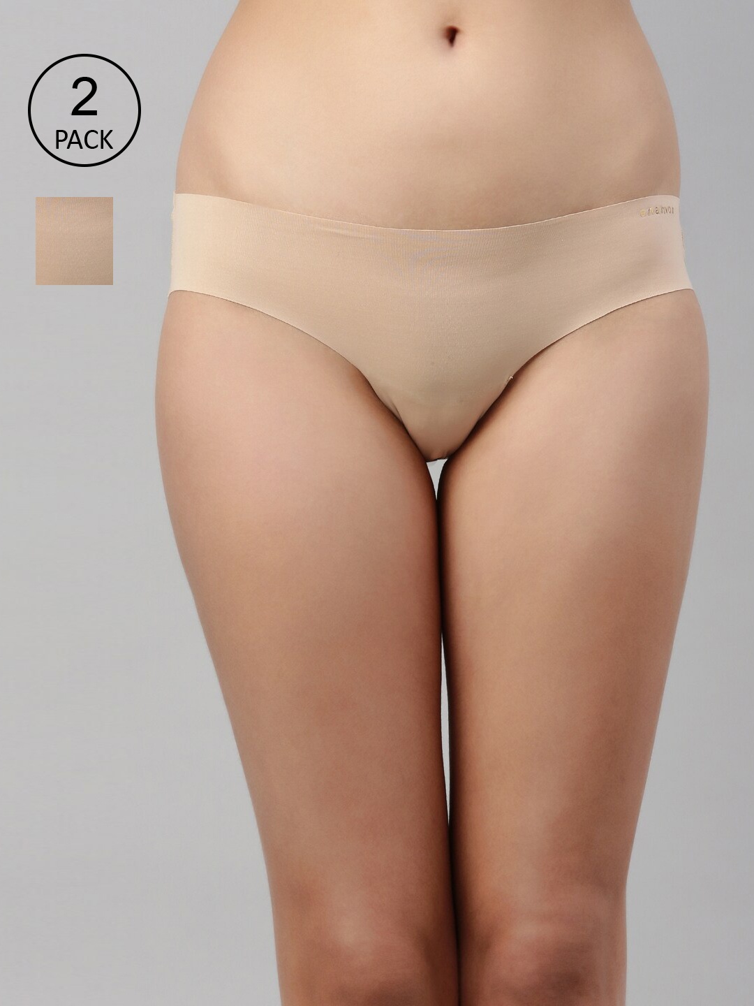 

Enamor Women Pack Of 2 Nude Coloured Seamless Hipster Briefs