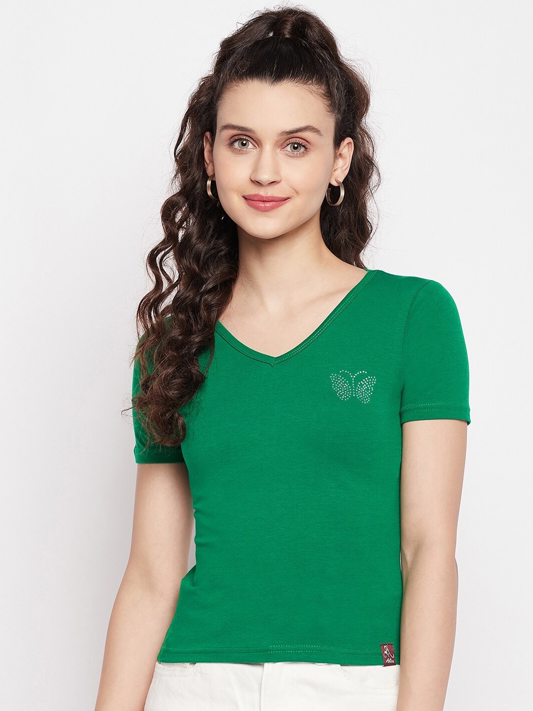 

ALIZA Women Green Top