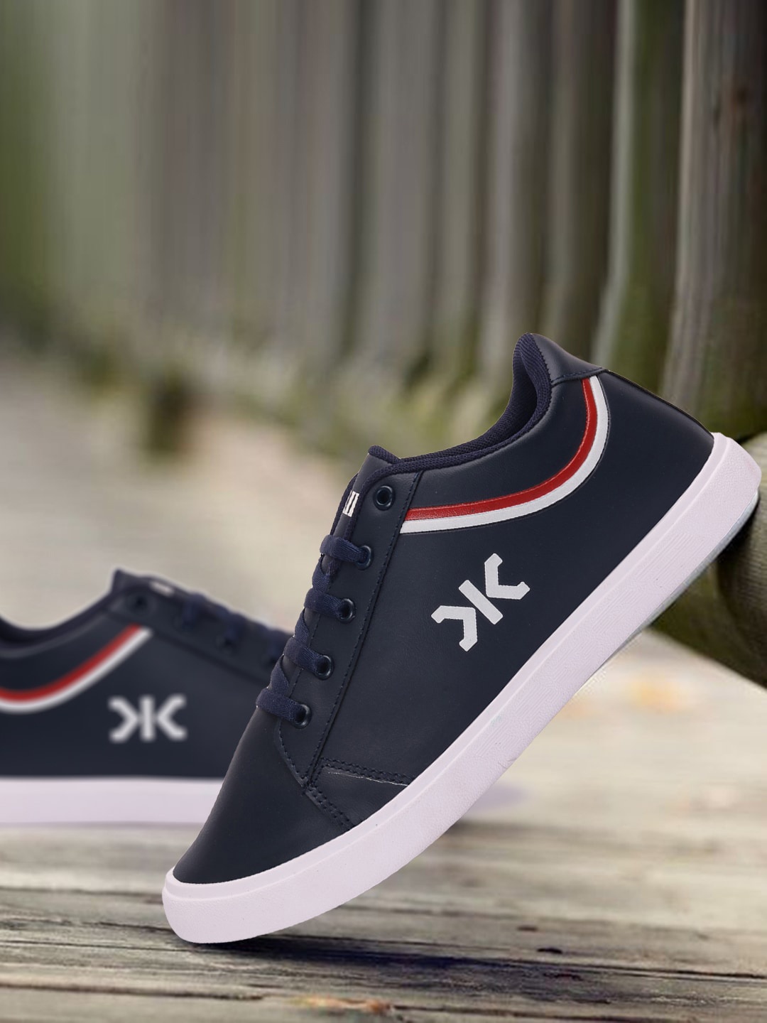 

Killer Men Navy Blue Printed Synthetic Leather Sneakers