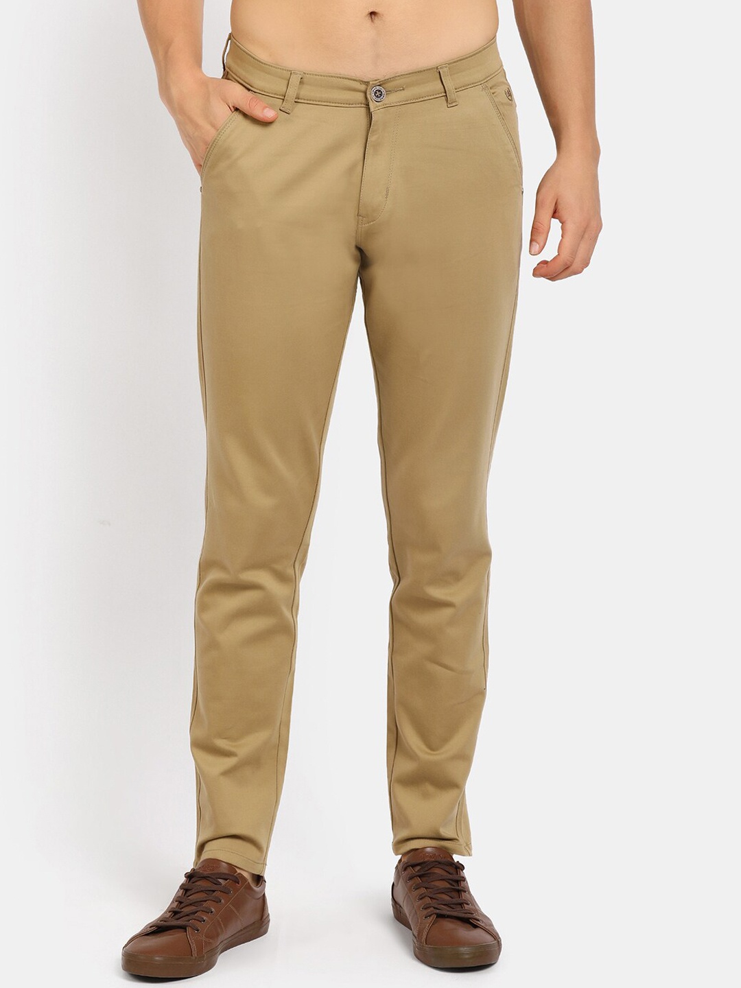 

V-Mart Men Khaki Easy Wash Cotton Chinos Trousers
