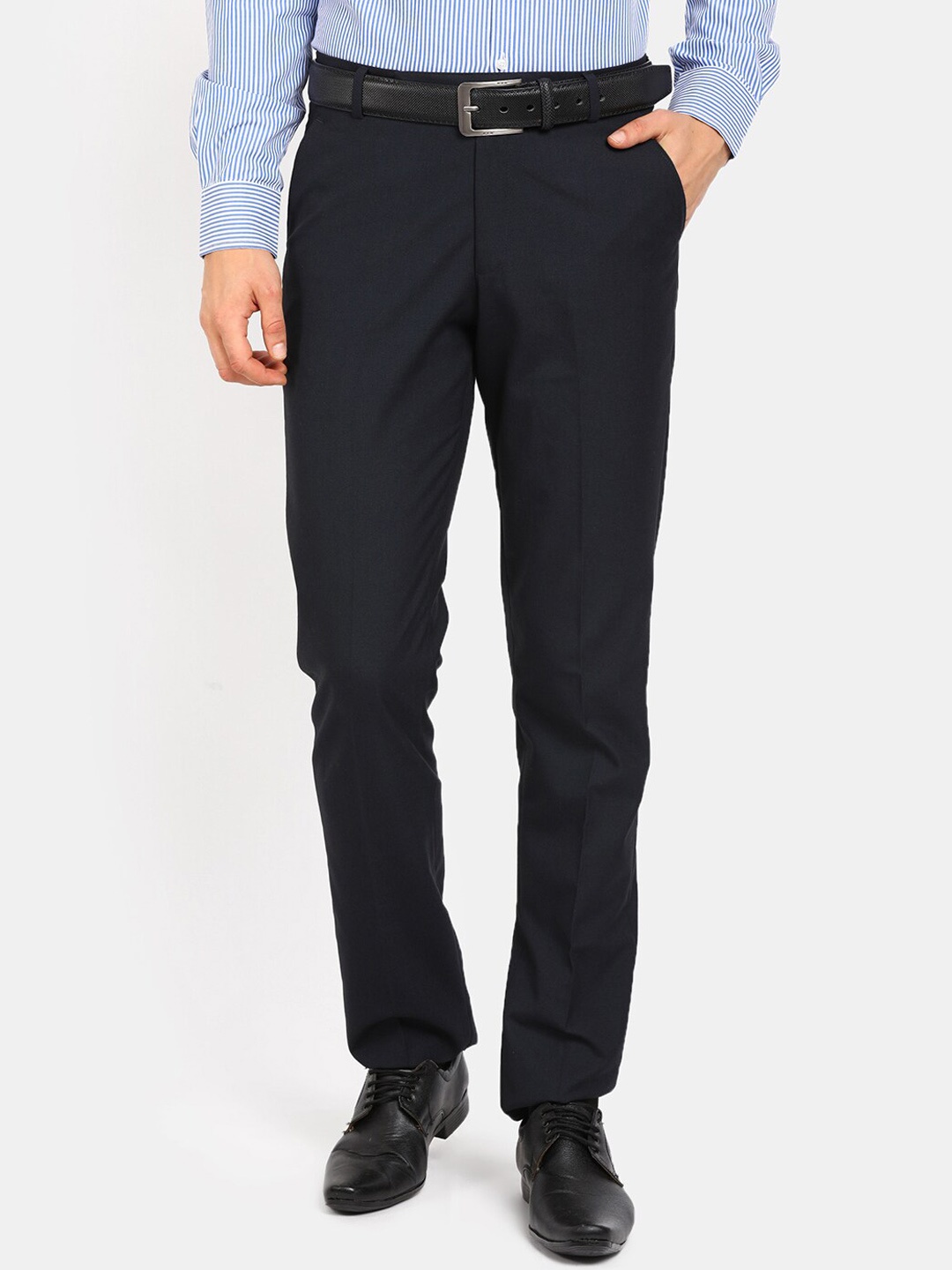 

V-Mart Men Easy Wash Formal Trouser, Navy blue