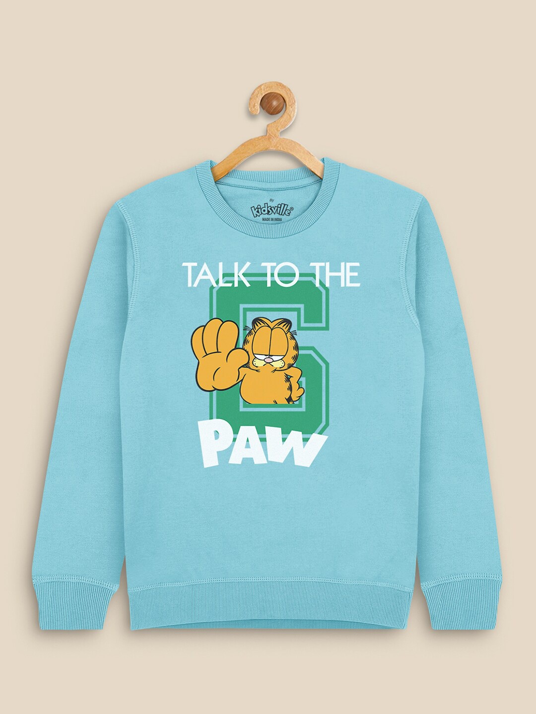 

Kids Ville Girls Blue Garfield Printed Sweatshirt