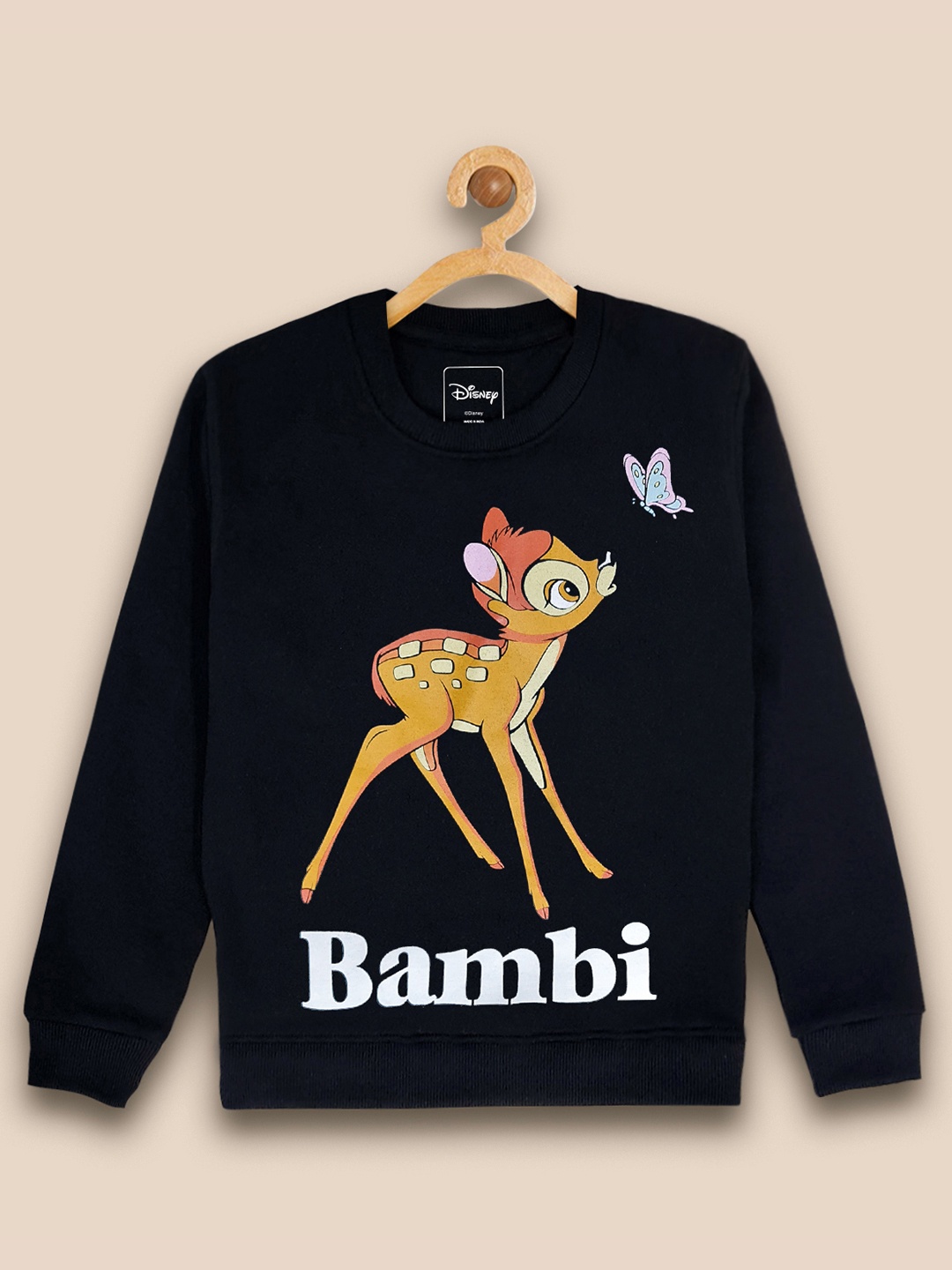 

Kids Ville Kids Girls Bambi Printed Sweatshirt, Black