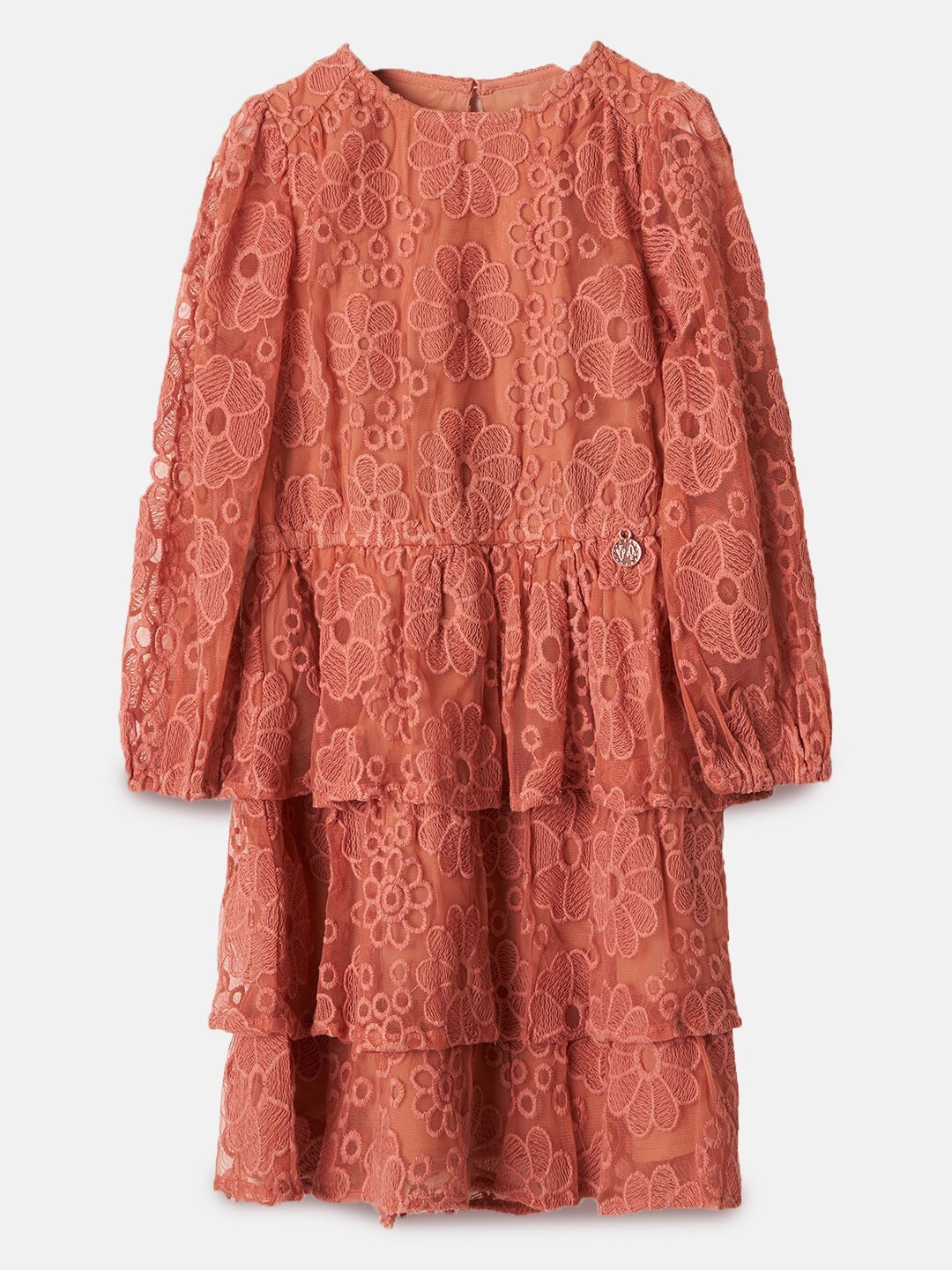 

Angel & Rocket Girls Rust Fit & Flare Dress