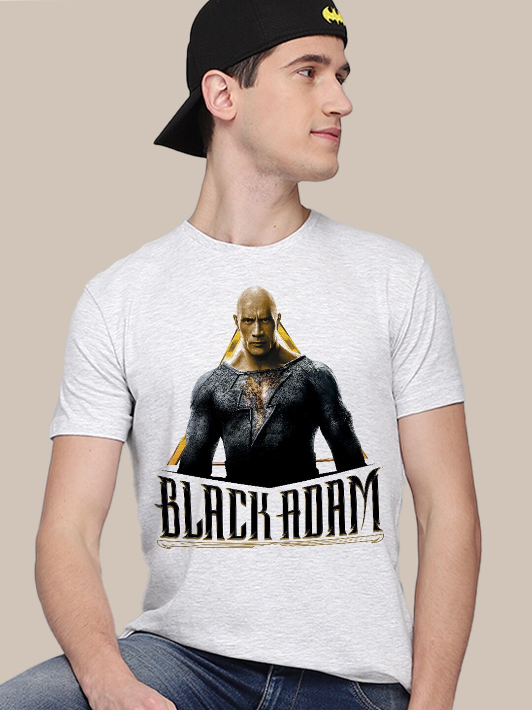 

Free Authority Men Black Adam Grey Printed T-shirt