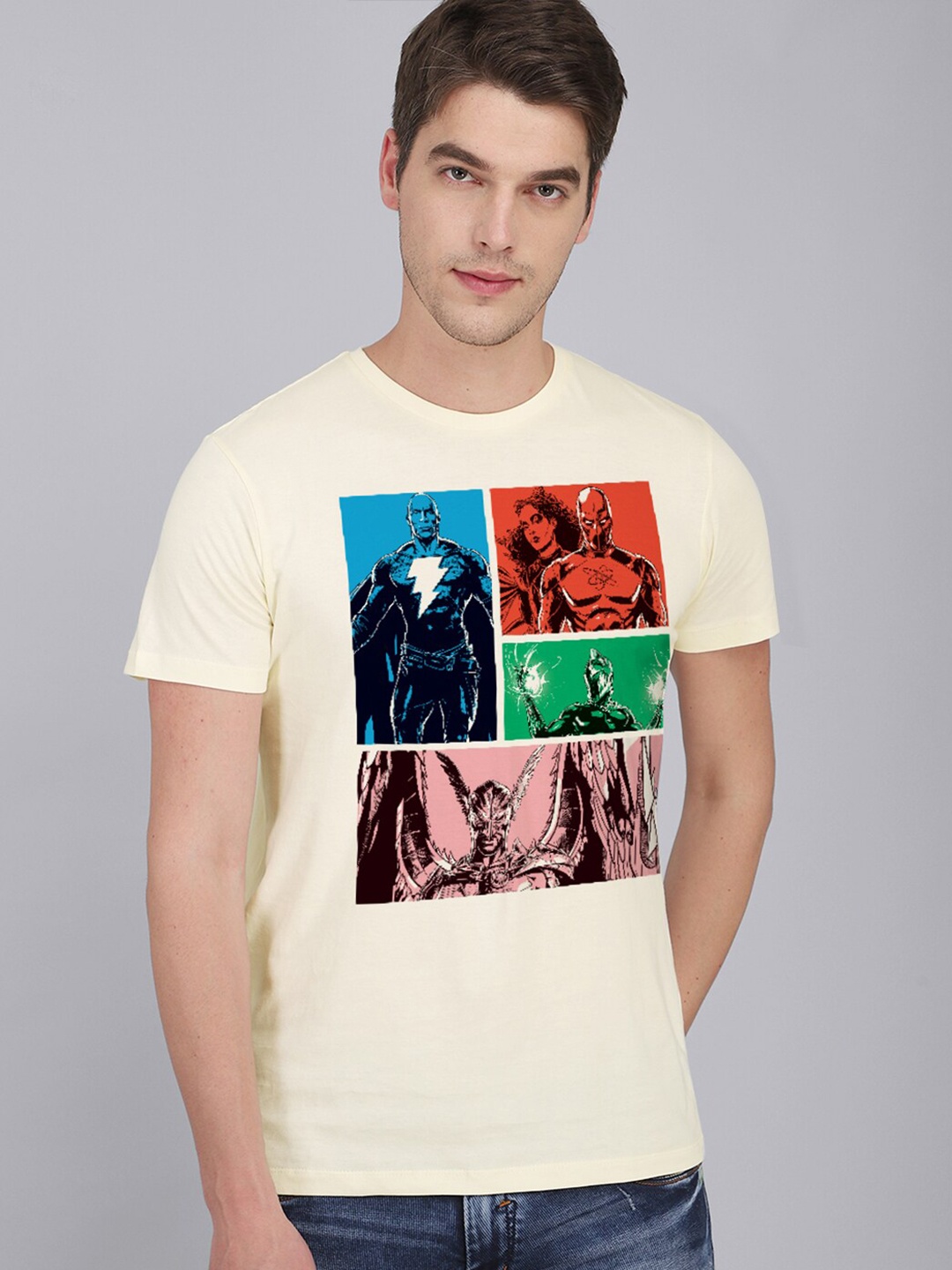 

Free Authority Men Black Adam Printed Tshirt, Yellow