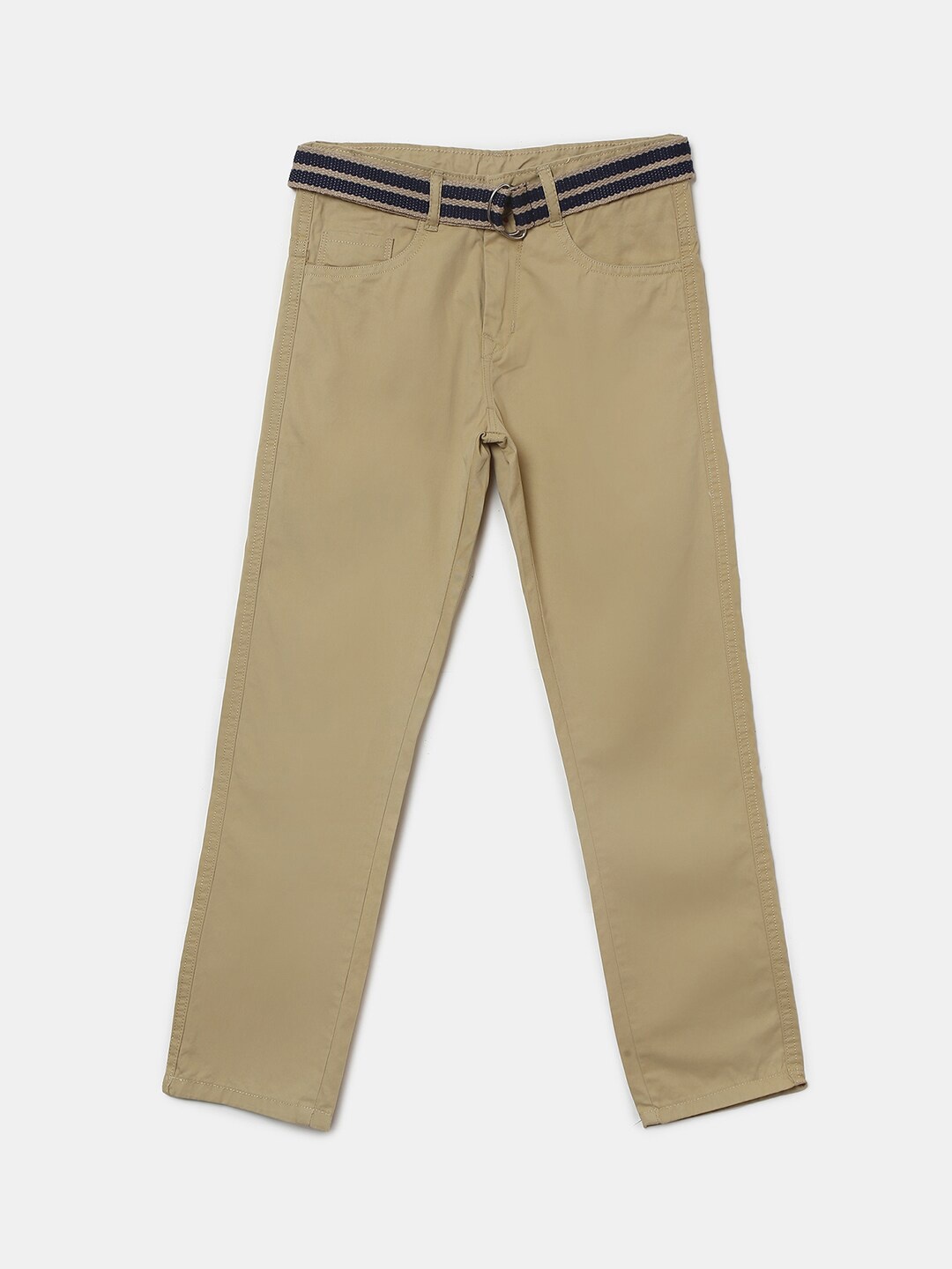 

V-Mart Boys Khaki Solid Easy Wash Cotton Chinos Trousers