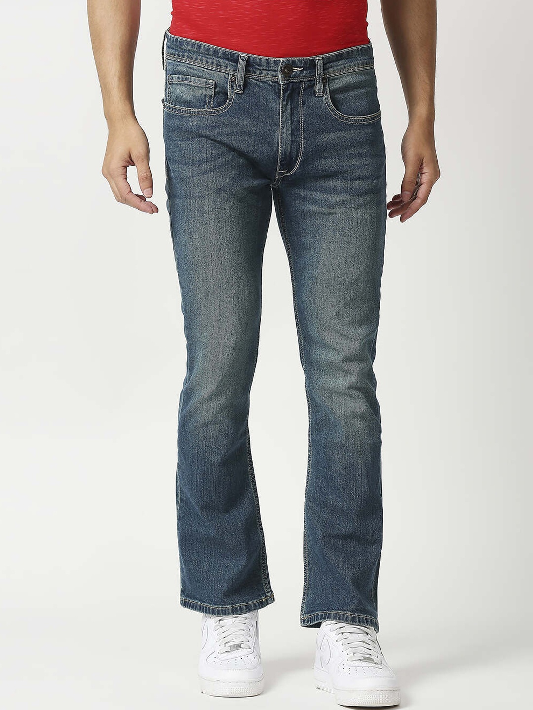 

Pepe Jeans Men Green Slim Fit Low Distress Light Fade Stretchable Jeans