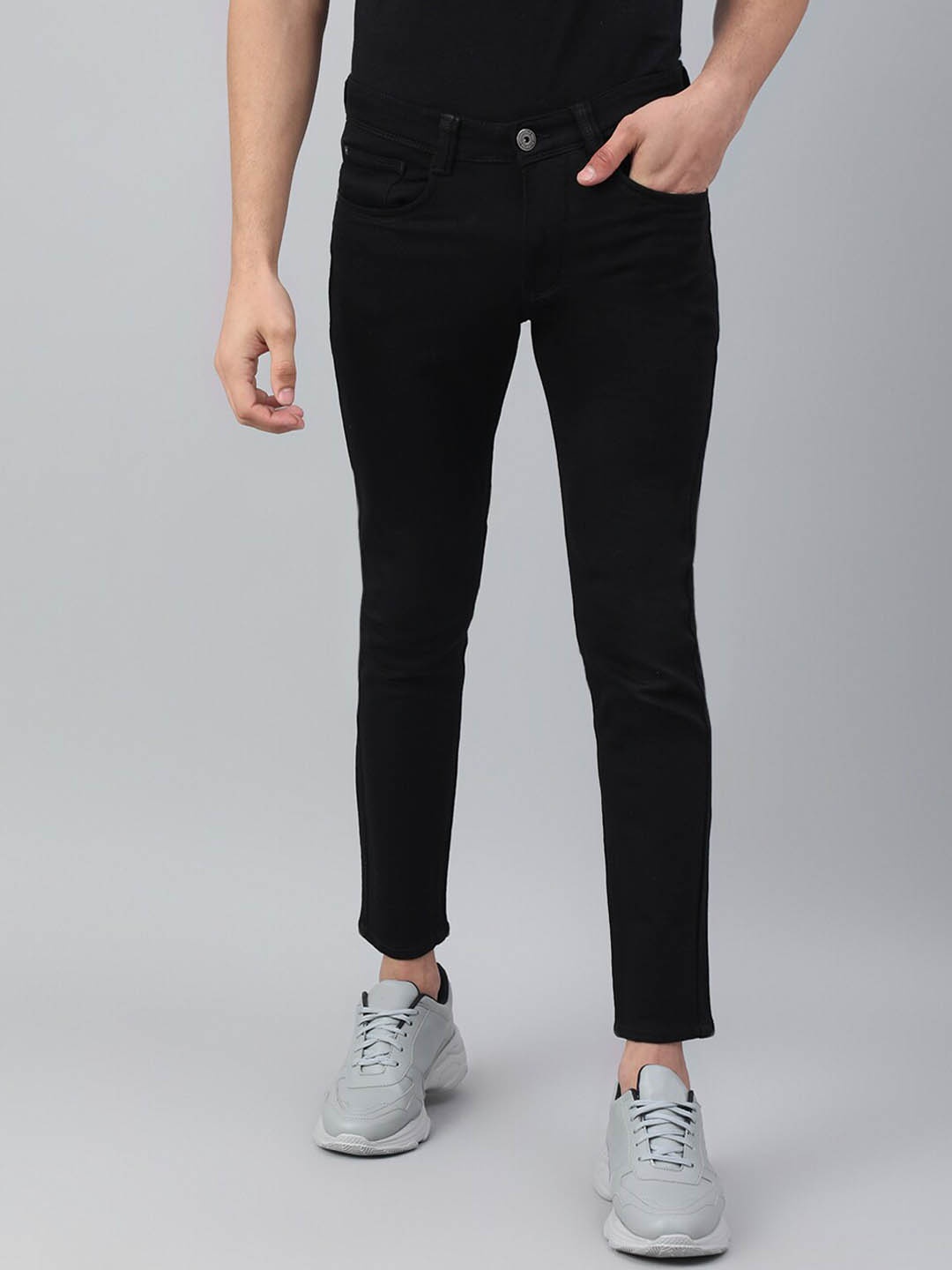 

Code 61 Men Black Skinny Fit Low-Rise Stretchable Jeans