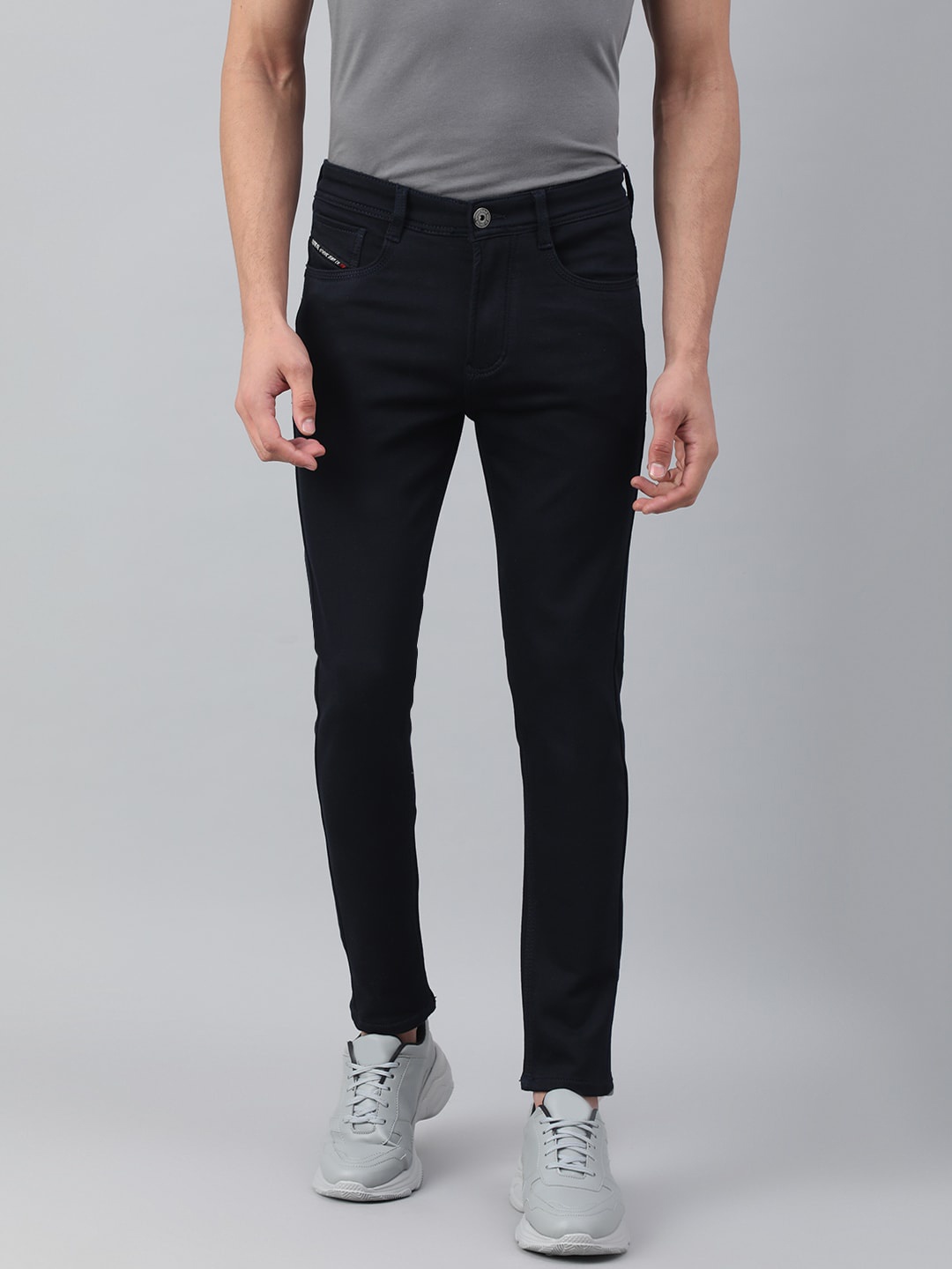 

Code 61 Men Navy Blue Skinny Fit Low-Rise Stretchable Jeans