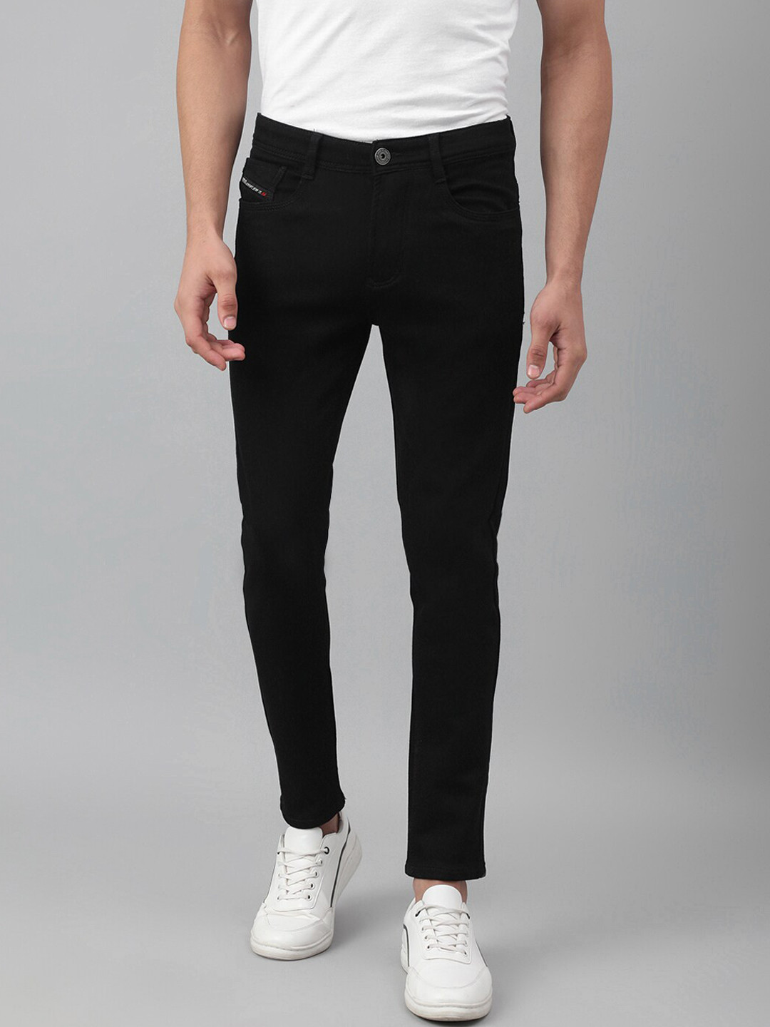 

Code 61 Men Black Skinny Fit Low-Rise Stretchable Jeans