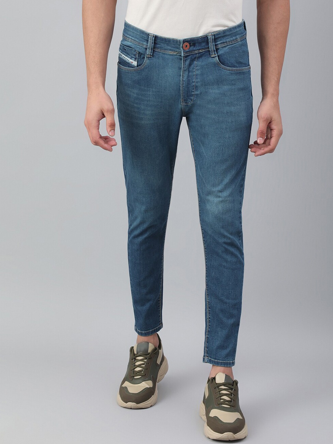 

Code 61 Men Turquoise Blue Skinny Fit Low-Rise Stretchable Jeans