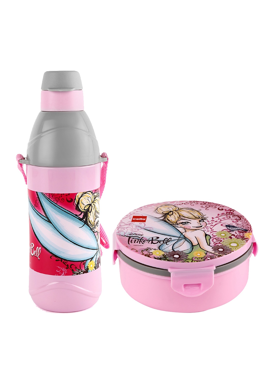 

Cello Pink Printed Tinker Bell Insulated Lunch Box & Water Bottle 460 ml