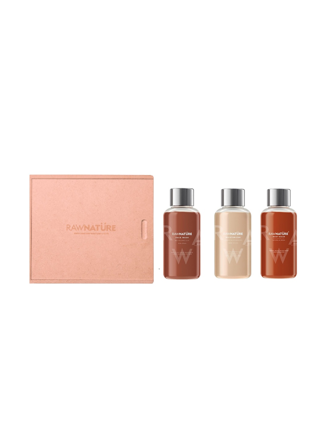 

RAWNATURE Set Of 3 Bath & Body Gift Set, Red