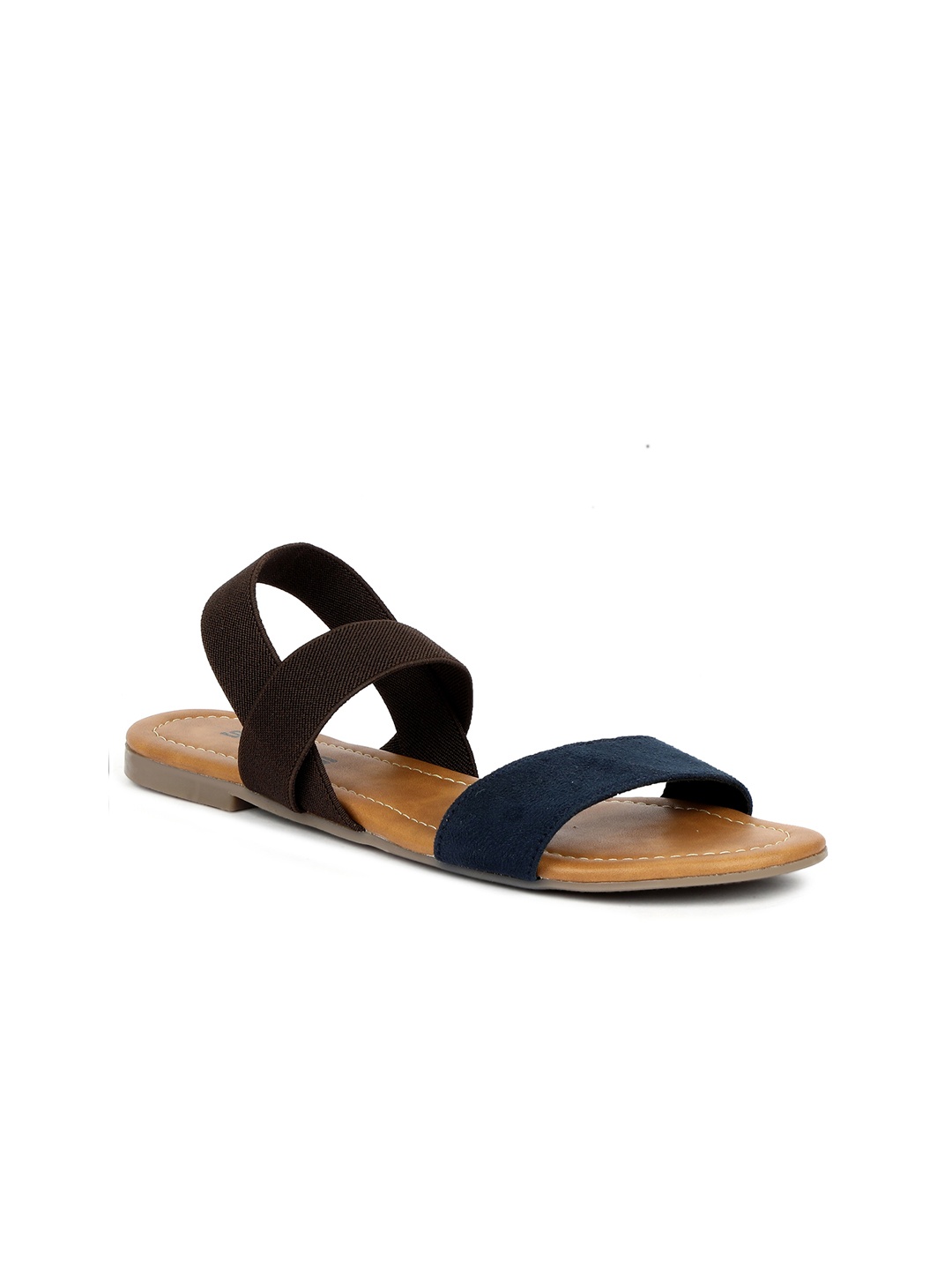 

SOLES Women Blue Colourblocked Open Toe Flats
