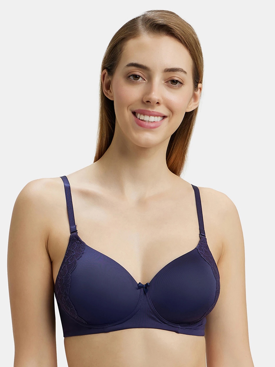 

Jockey Wirefree Padded Soft Touch Full Coverage Multiway Styling Tshirt Bra-1816, Blue