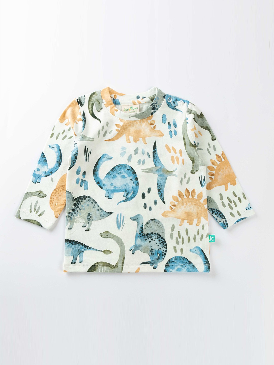 

JusCubs Boys White Printed T-shirt
