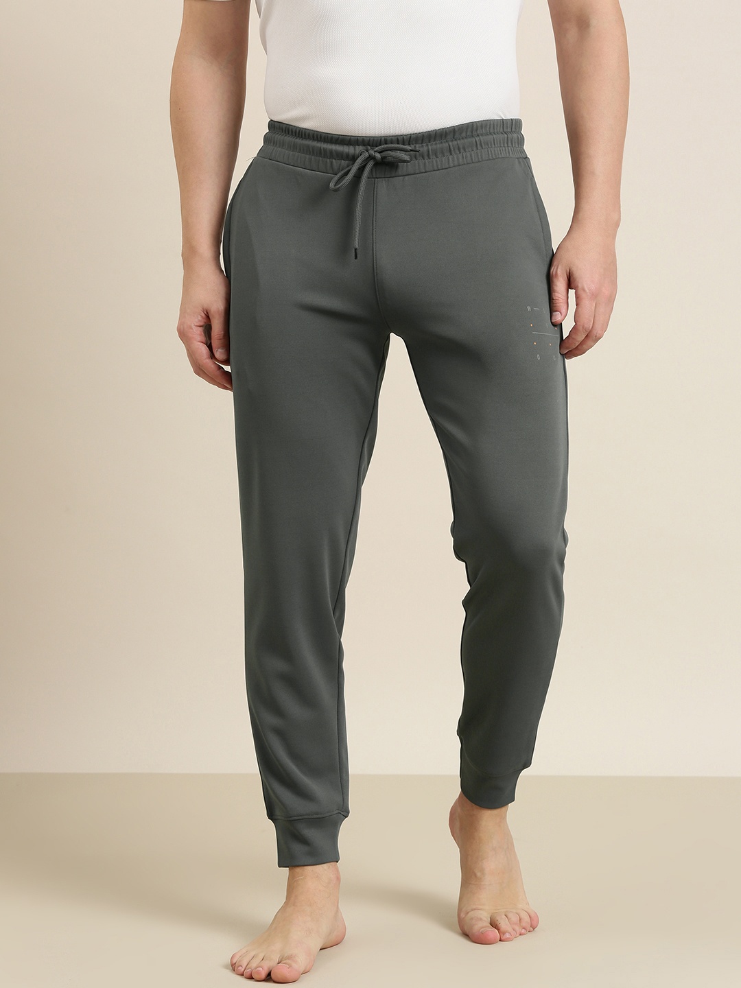 

Sweet Dreams Men Solid Jogger Lounge Pants, Grey