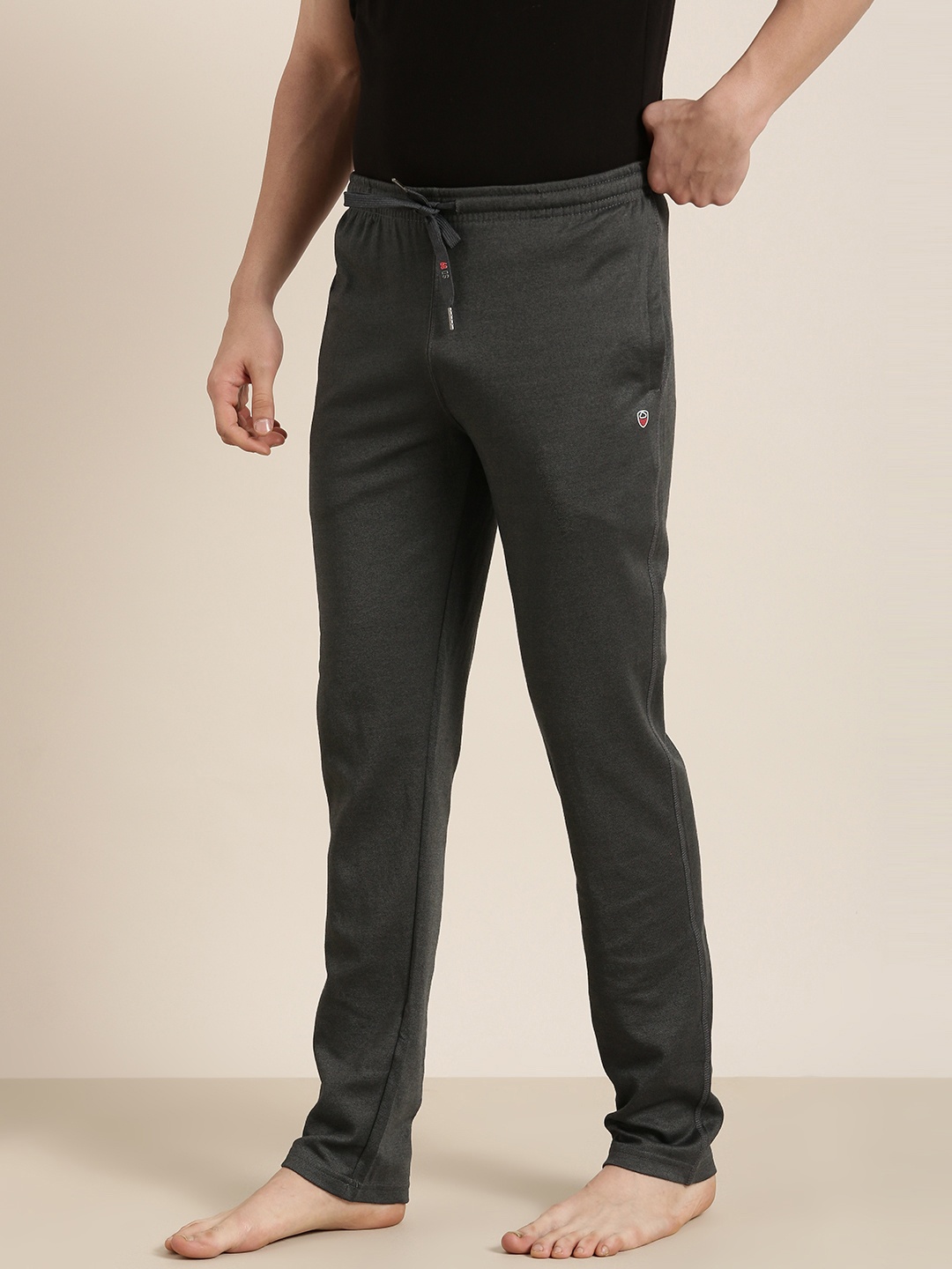 

Sweet Dreams Men Charcoal Solid Lounge Pants