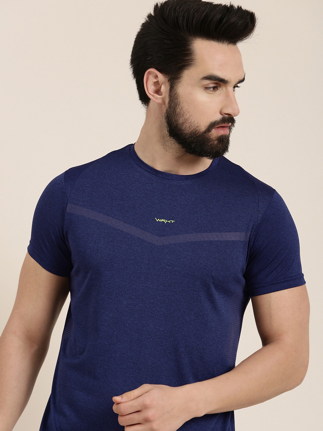 

Sweet Dreams Men Striped Detail Workout T-shirt, Blue