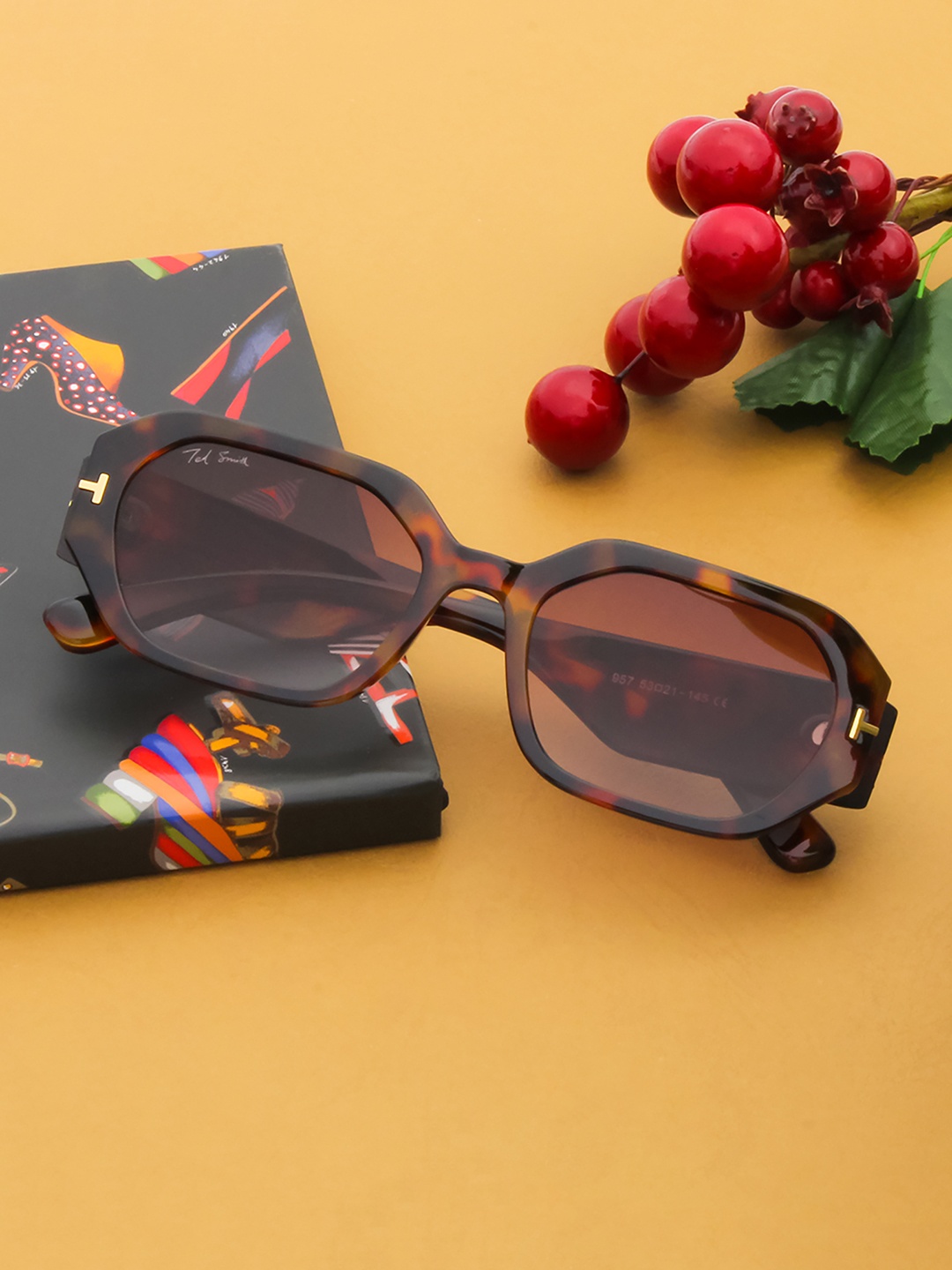 

Ted Smith Brown Lens & Brown Other Sunglasses with UV Protected Lens RAPPER_C7-Brown