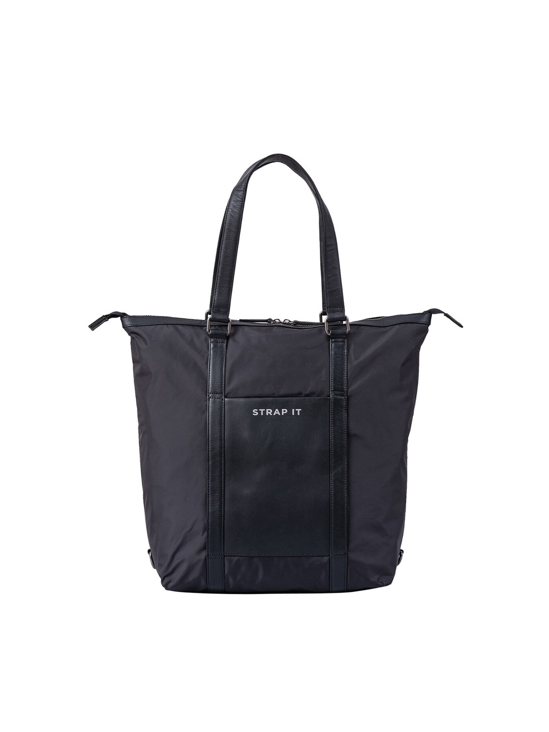 

STRAP IT Unisex Charcoal & White Backpack with Shoe Pocket