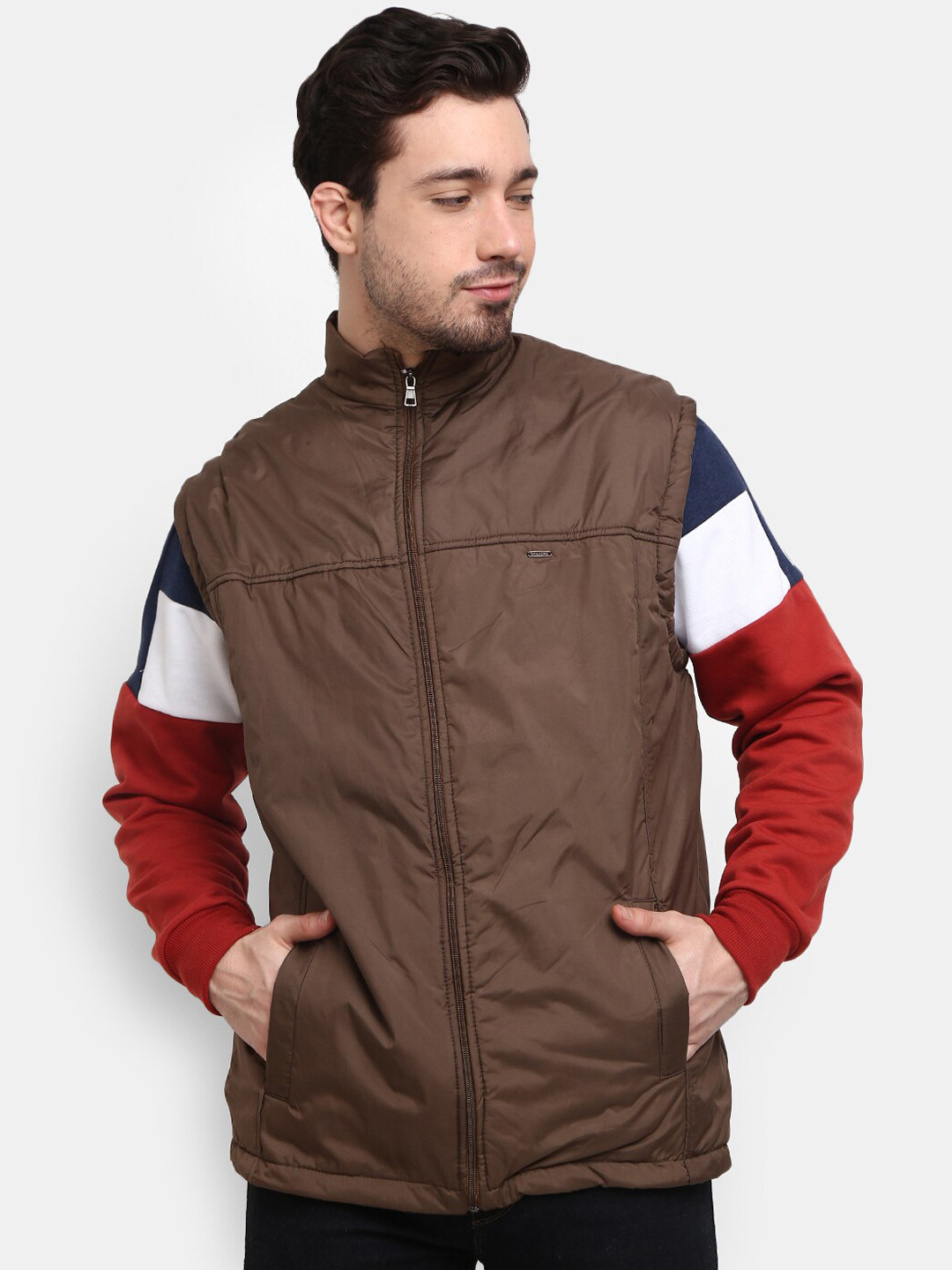 

V-Mart Men Beige Lightweight Bomber Jacket