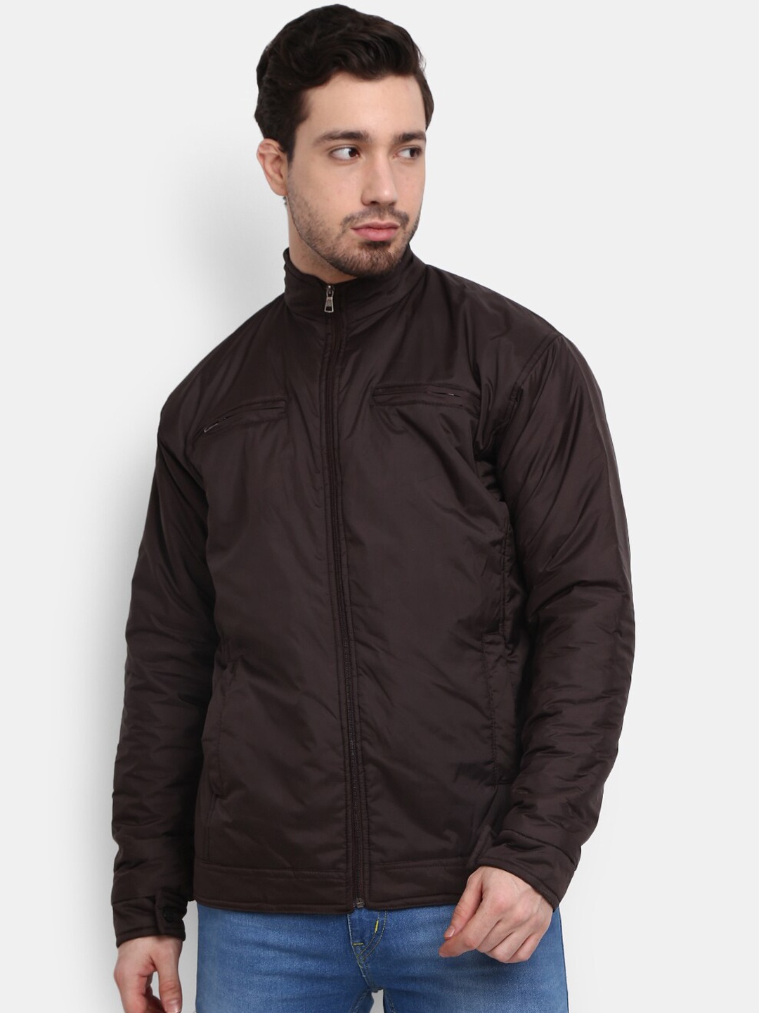 

V-Mart Men Olive Green Lightweight Cotton Padded Jacket