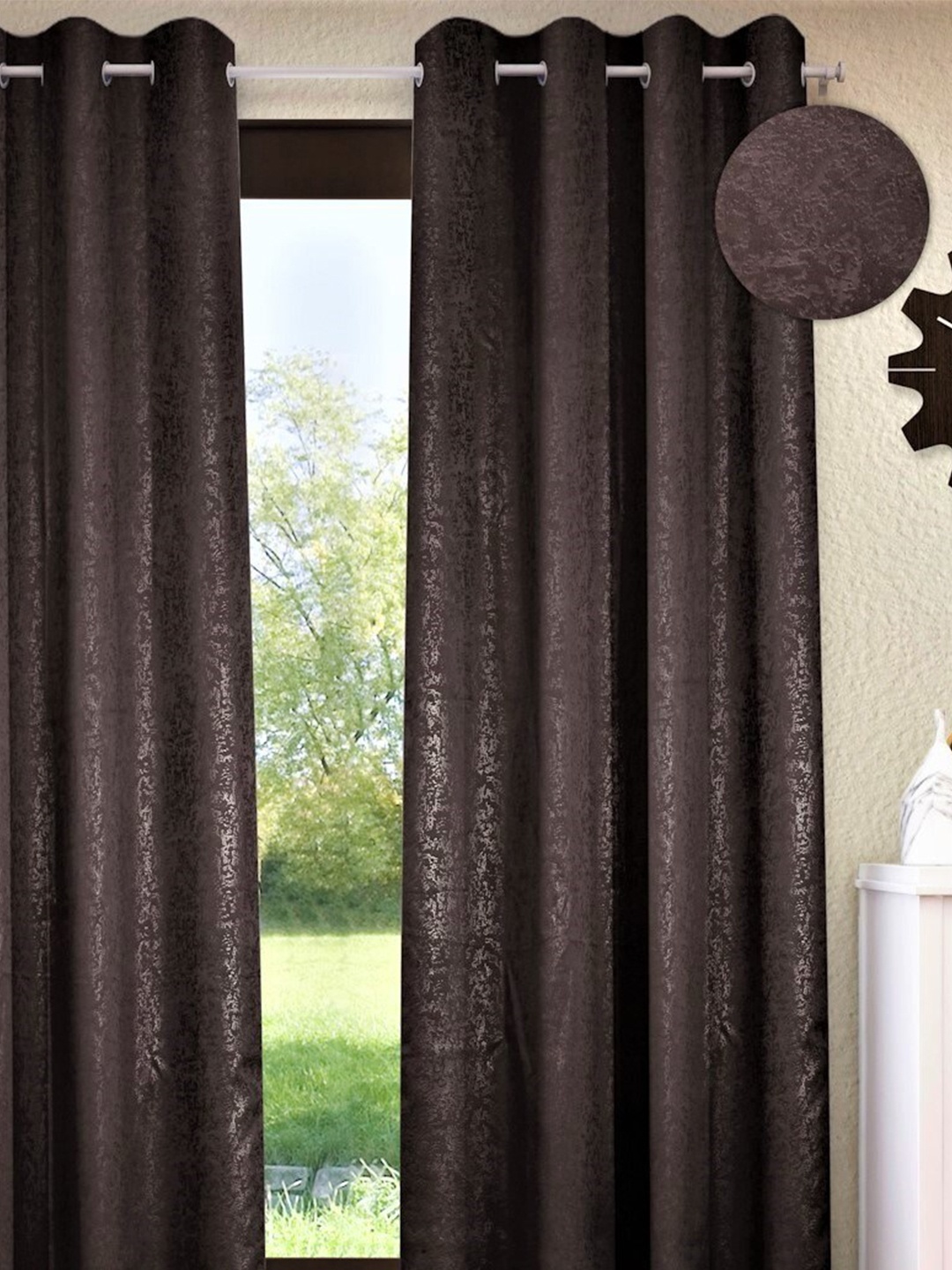 

Home Sizzler Brown Black Out Door Curtain