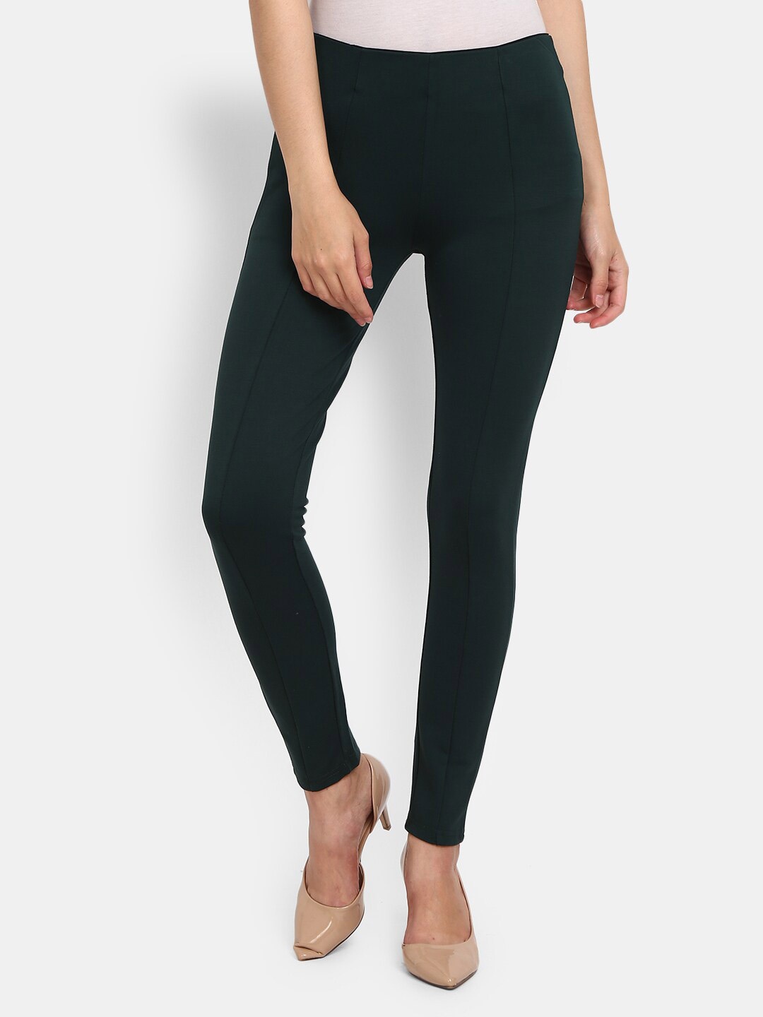 

V-Mart Women Dark Green Cotton Jeggings