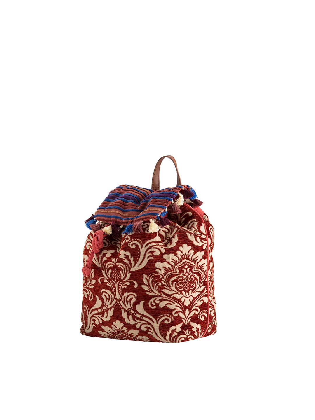 

CARPISA Women Red & Beige Graphic Fabric Backpack