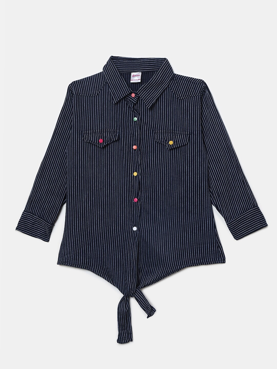 

V-Mart Girls Blue Print Shirt Style Top