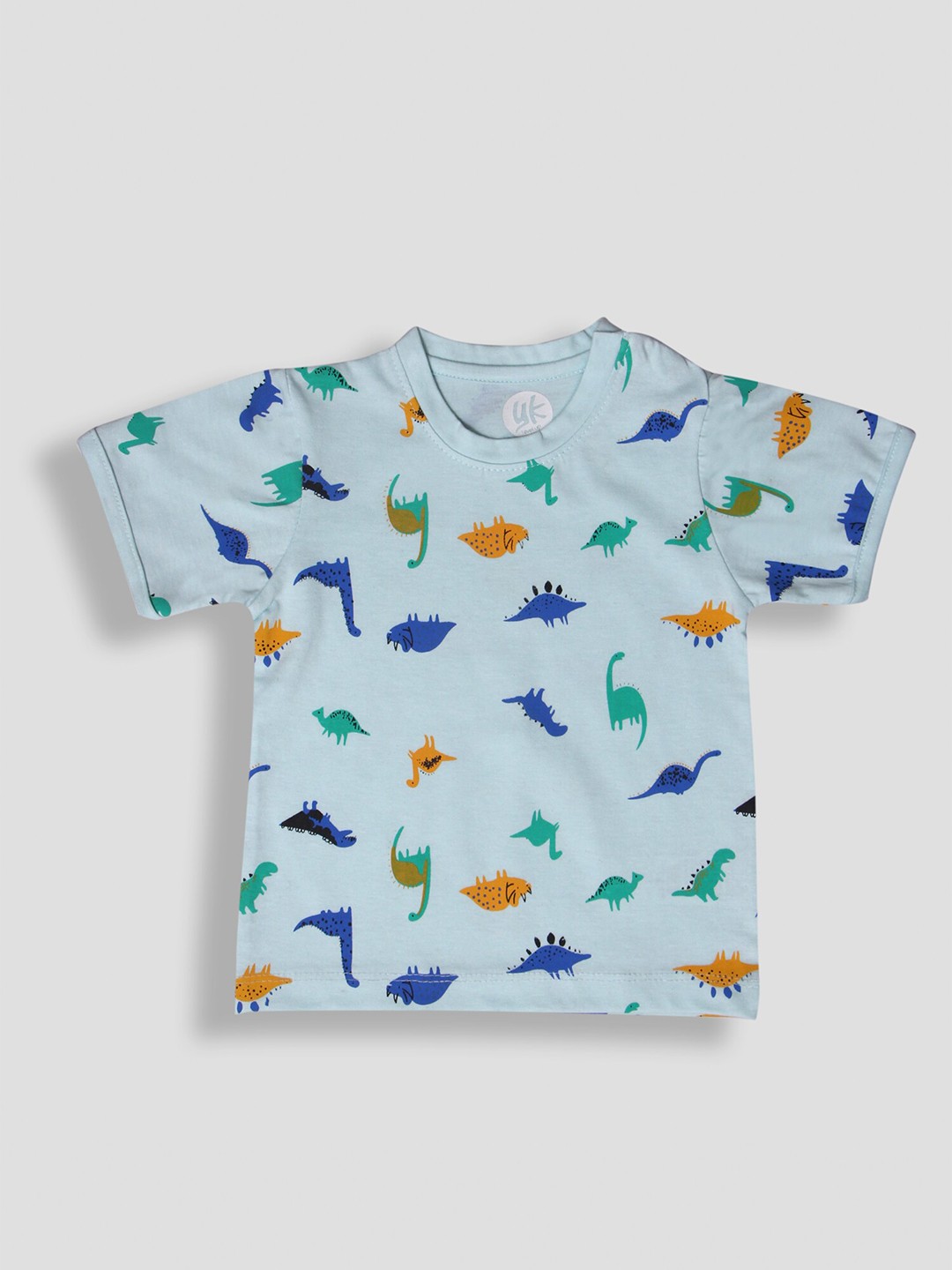 

YK Baby Boys Blue Dinosaur Printed Cotton T-shirt