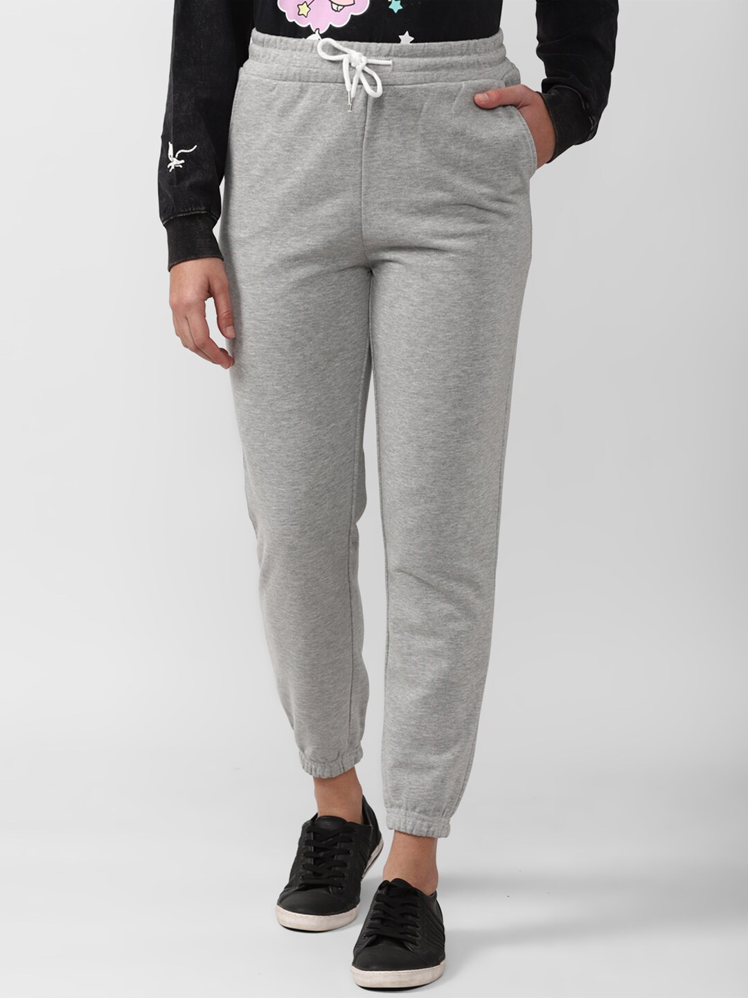 

FOREVER 21 Women Joggers Trousers, Grey melange