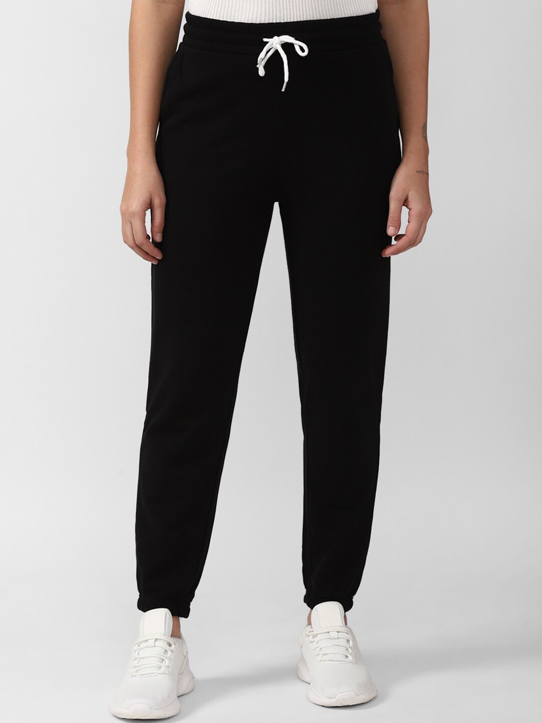 

FOREVER 21 Women Black Sports Joggers Trousers