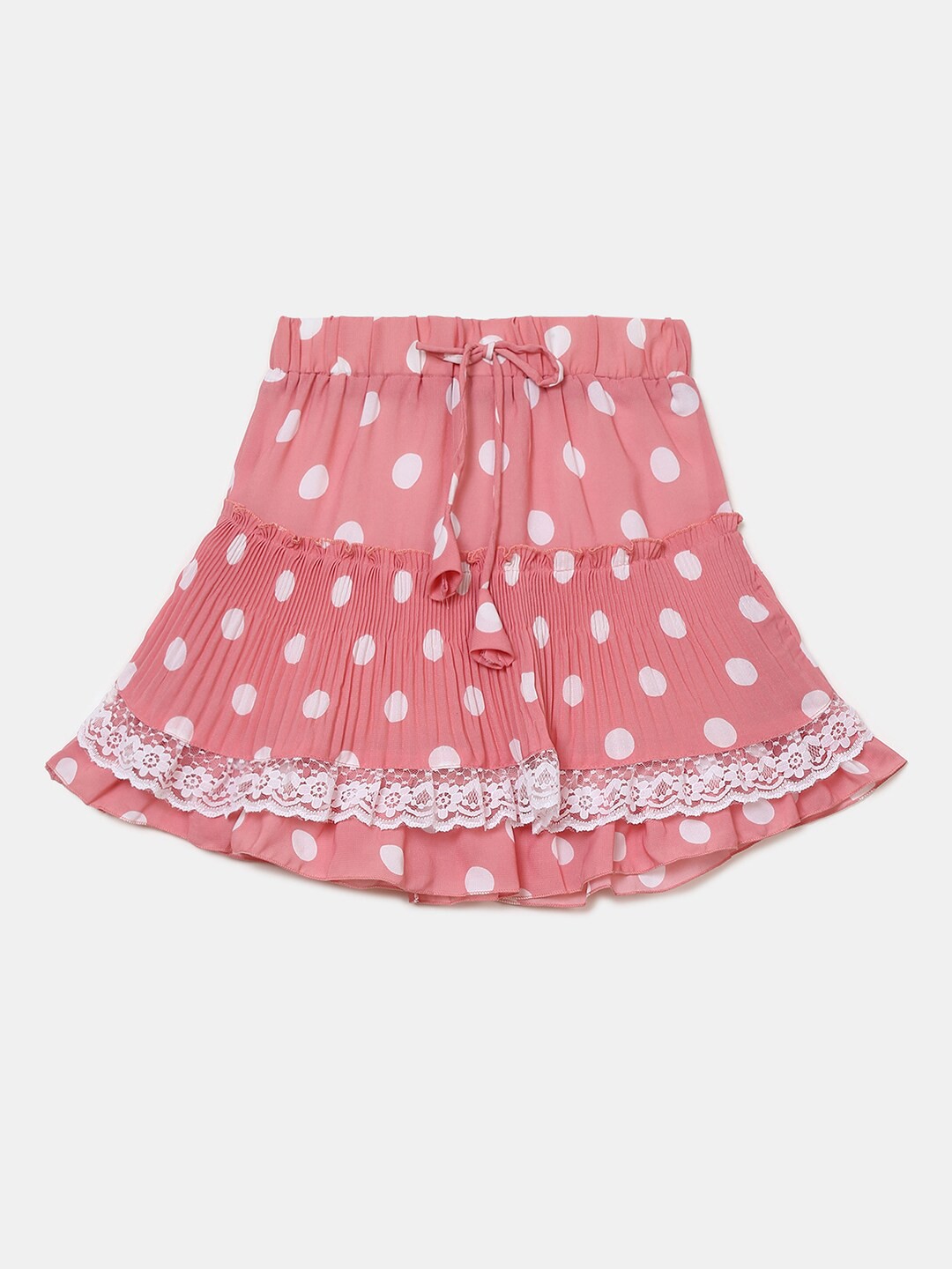 

V-Mart Girls Pink Polka Dot Mini Skirts