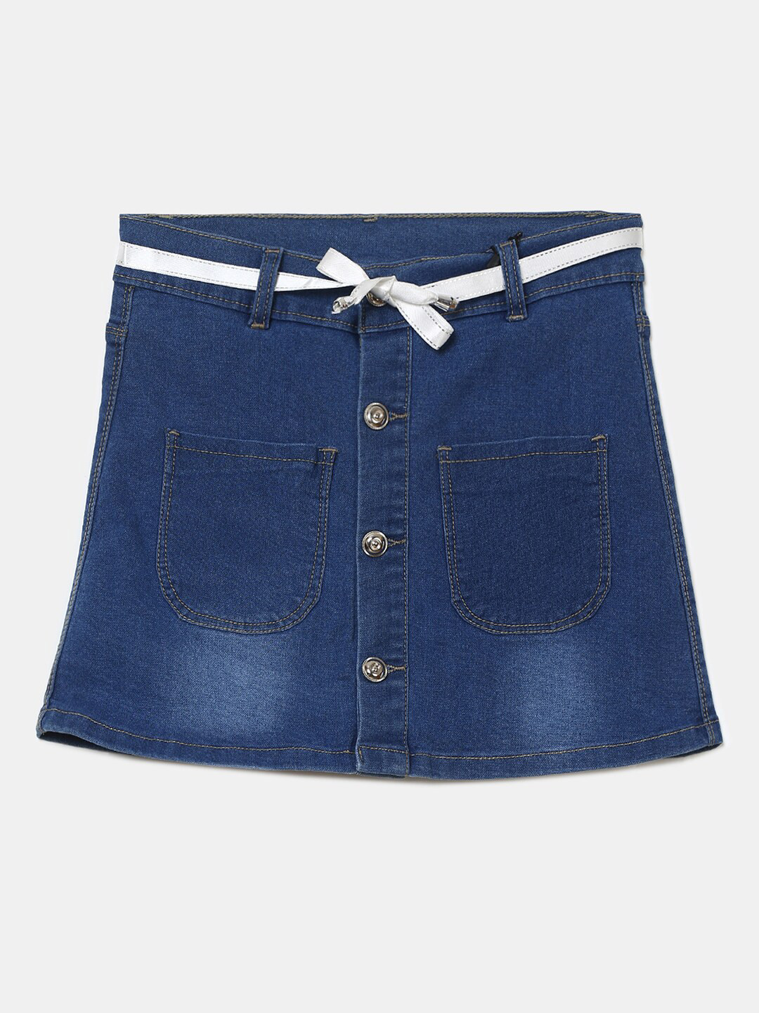 

V-Mart Girls Blue Solid Pencil Skirts