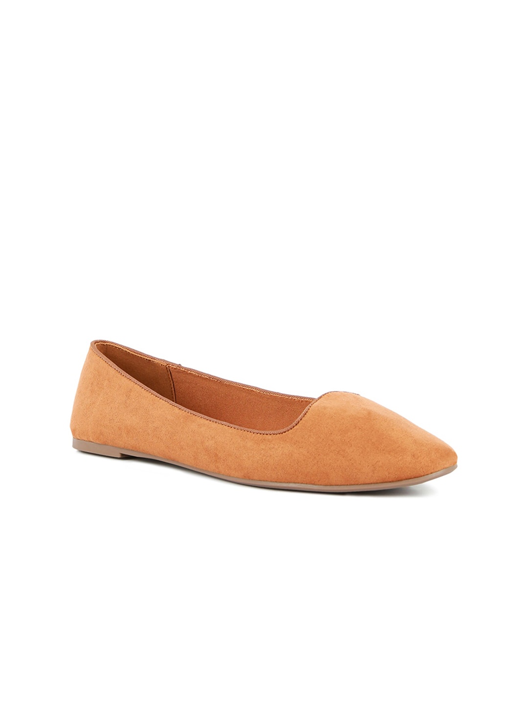 

London Rag Women Camel Brown Textured Ballerinas Flats