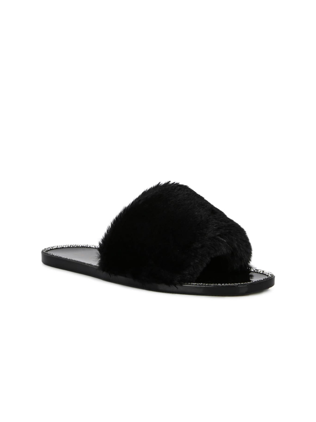 

London Rag Women Black Open Toe Flats
