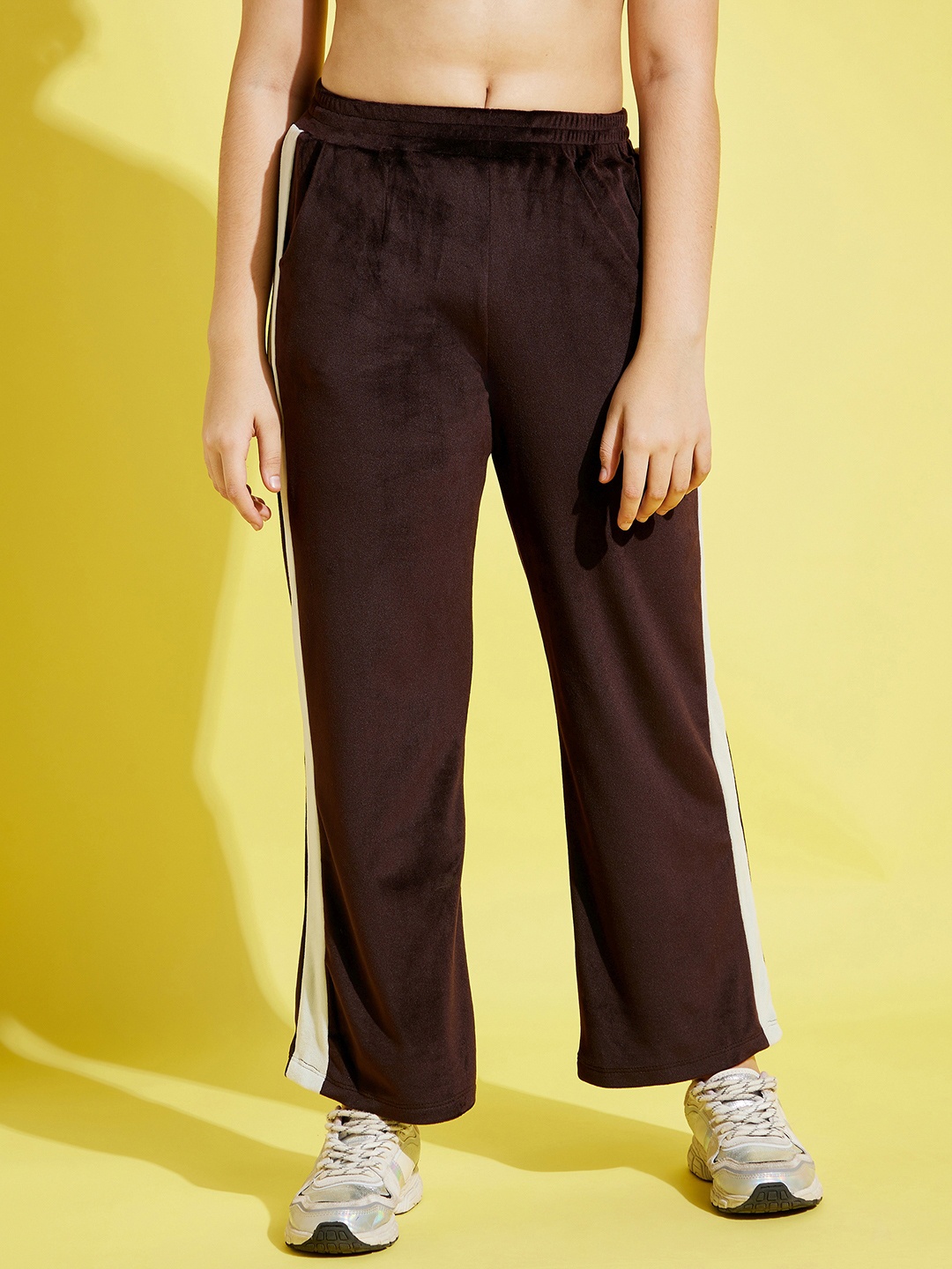 

Noh.Voh - SASSAFRAS Kids Sea Green & Brown Flared Track Pants