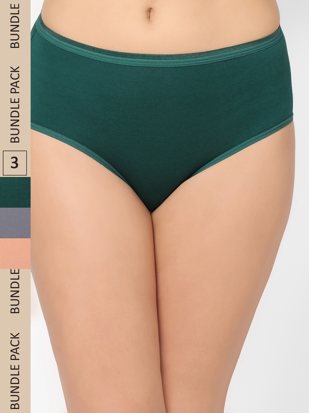 

Wacoal Women Pack Of 3 Solid Midi Briefs, Grey