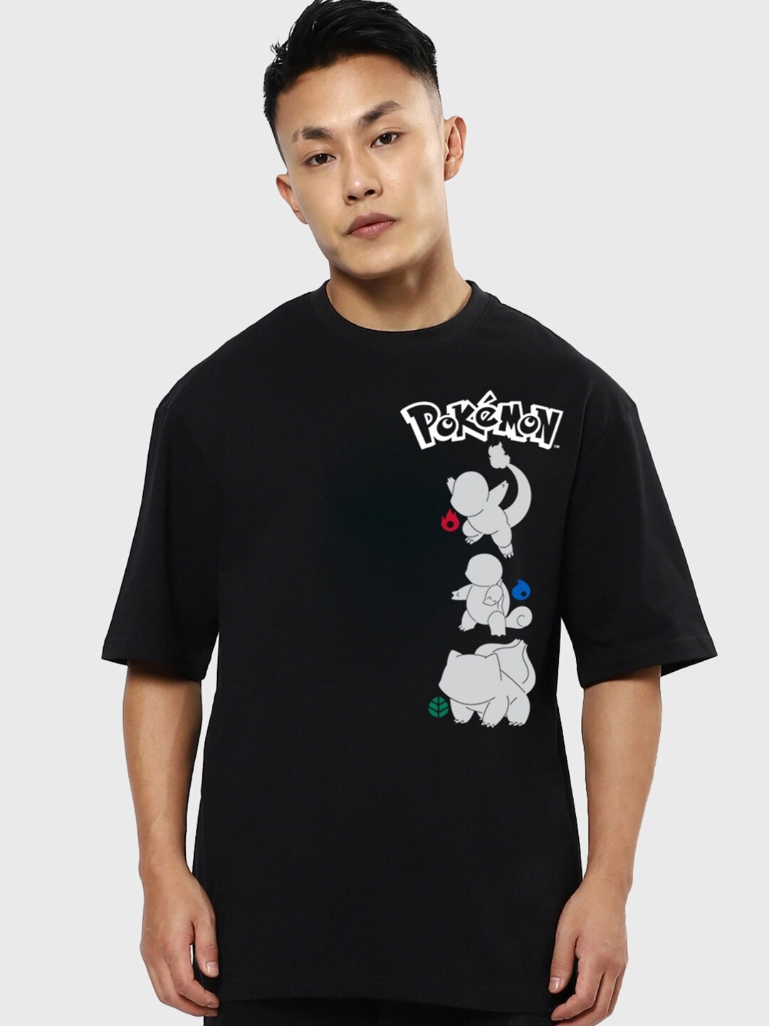 

Bewakoof Men Black Printed Loose T-shirt