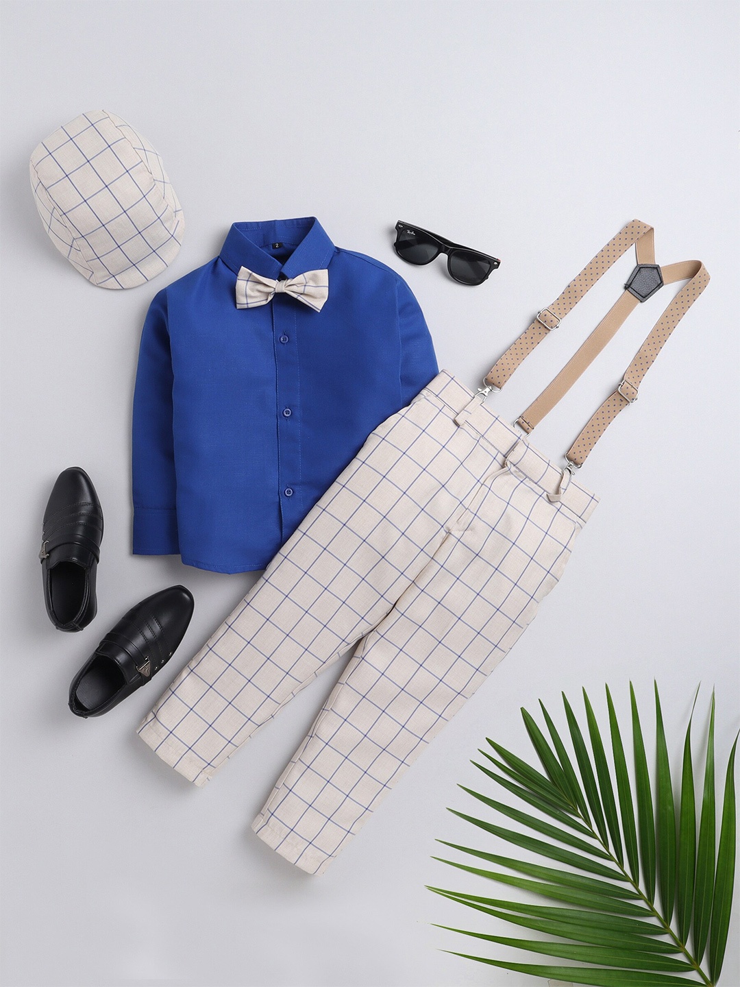 

Jeetethnics Boys Partywear Shirt with Trousers, Beige