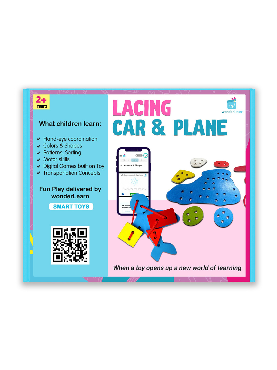 

wonderLearn Kids Blue & Red Lacing Activity Toy