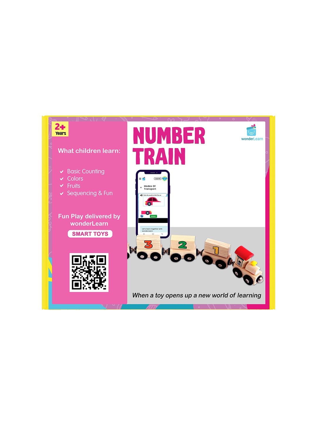 

wonderLearn Kids Beige & Black Number Train Skill Development Toys