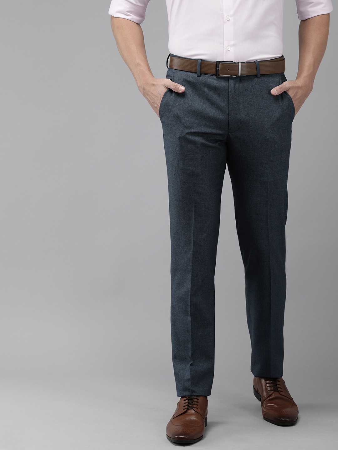 

Van Heusen Men Blue Slim Fit Trousers