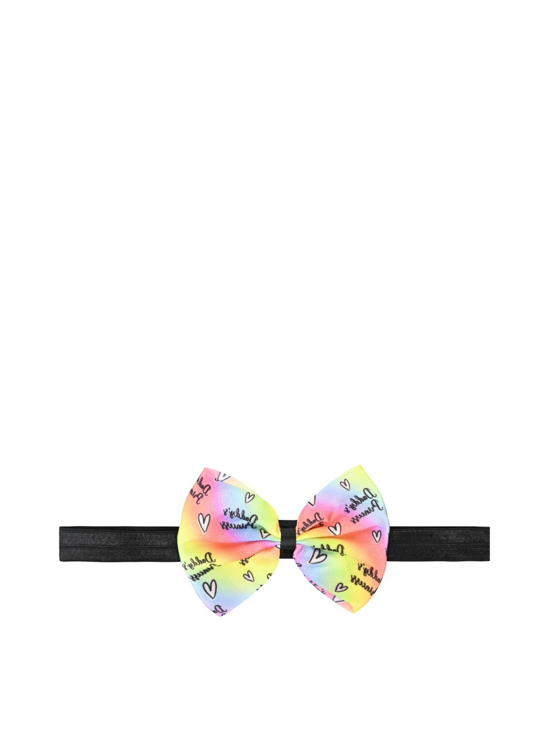 

Aye Candy Girls Multi-Coloured Embellished Daddy's Princess Bow Wrap Headband, Black