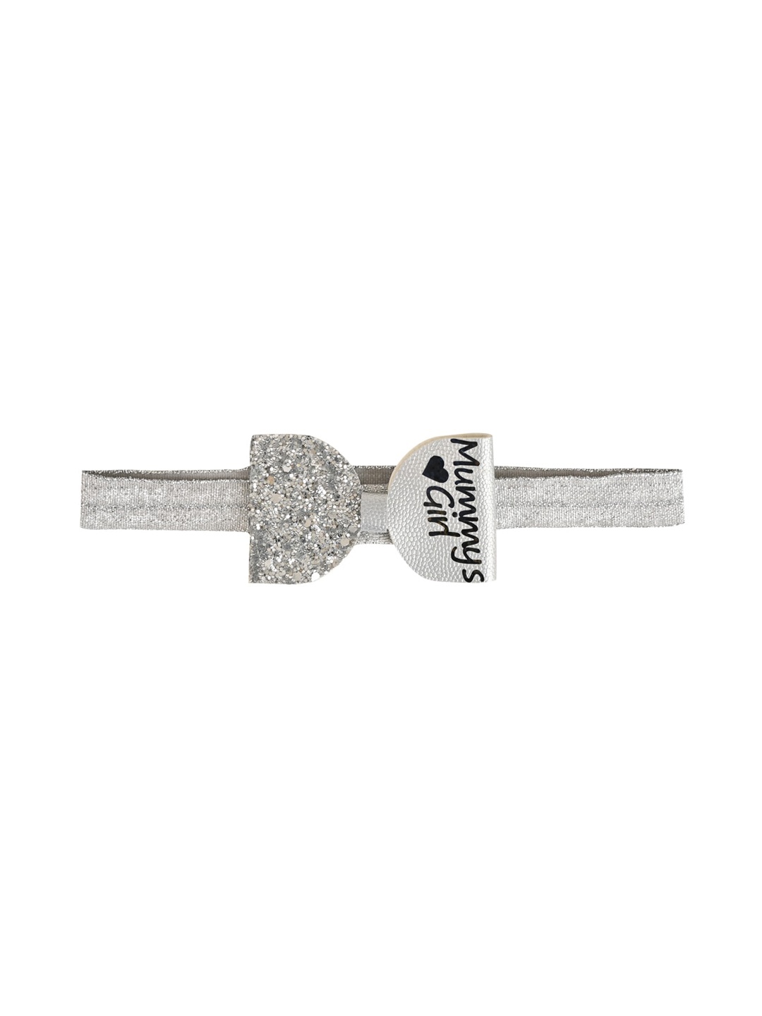 

Aye Candy Girls Silver-Colored Solid Bow Chill Wrap Headband