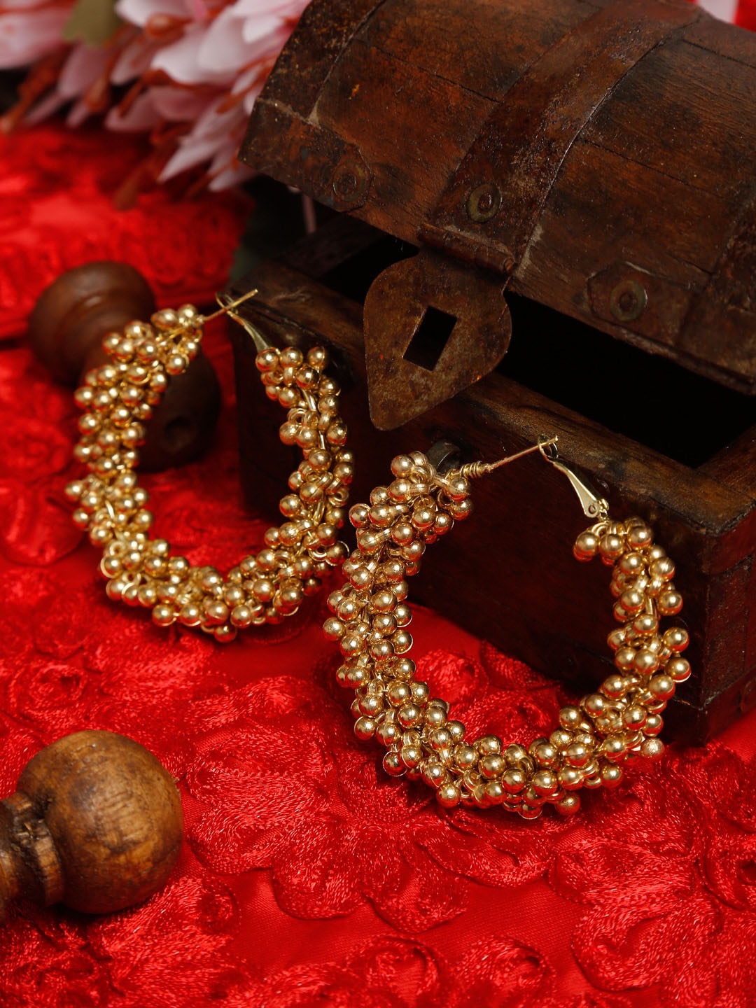 

Dhrohar Gold-Plated Circular Hoop Earrings