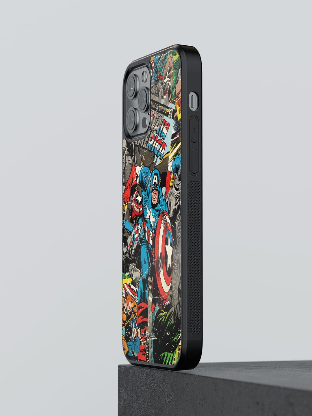 

macmerise Blue & Red Comic Captain America Design iPhone 13 Pro Max Back Case